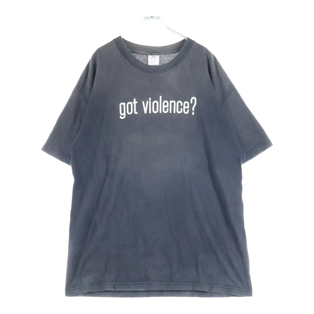VINTAGE(ヴィンテージ) 90s VINTAGE Marilyn Manson got violence? Tee ALSTYLE マリリンマンソン ガットバイオレンスプリント半袖Tシャツ ブラック