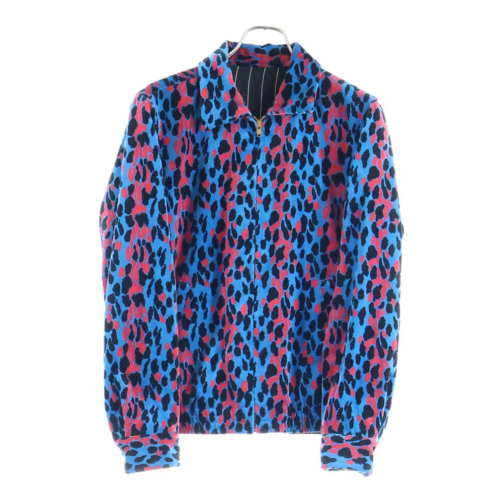 WACKO MARIA(ワコマリア) 13SS レオパード ブルゾン ジップアップジャケット ブルー/ブラック/レッド 13SS-VEL-04