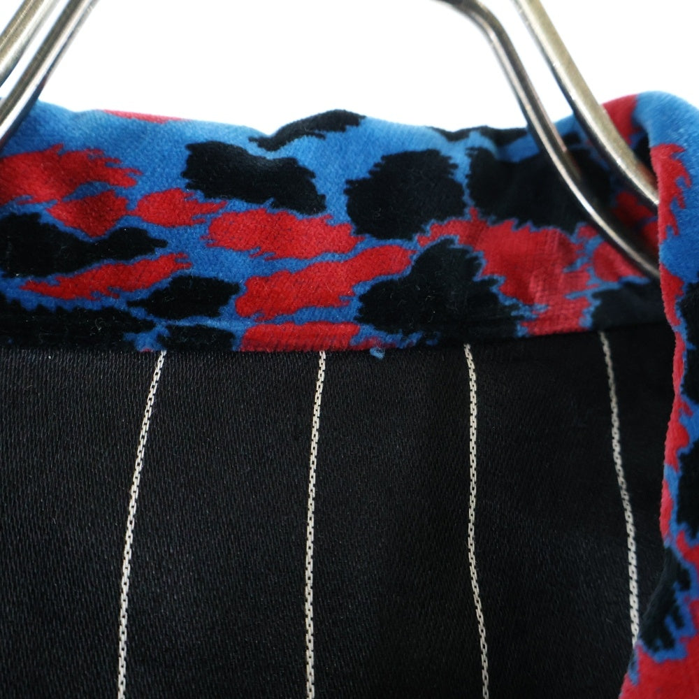 WACKO MARIA(ワコマリア) 13SS レオパード ブルゾン ジップアップジャケット ブルー/ブラック/レッド 13SS-VEL-04