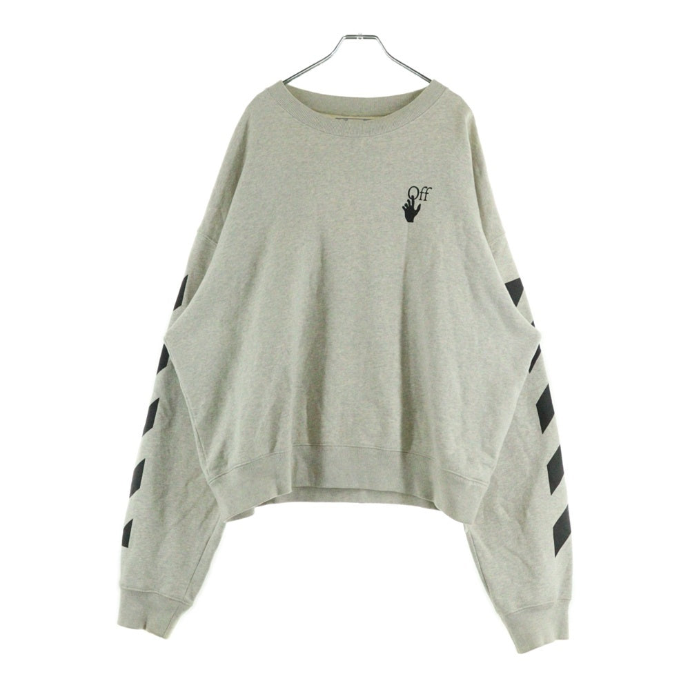 OFF-WHITE(オフホワイト) 20AW アローシェイクハンドプリント スウェット トレーナー OMBA035F20FLE003 グレー