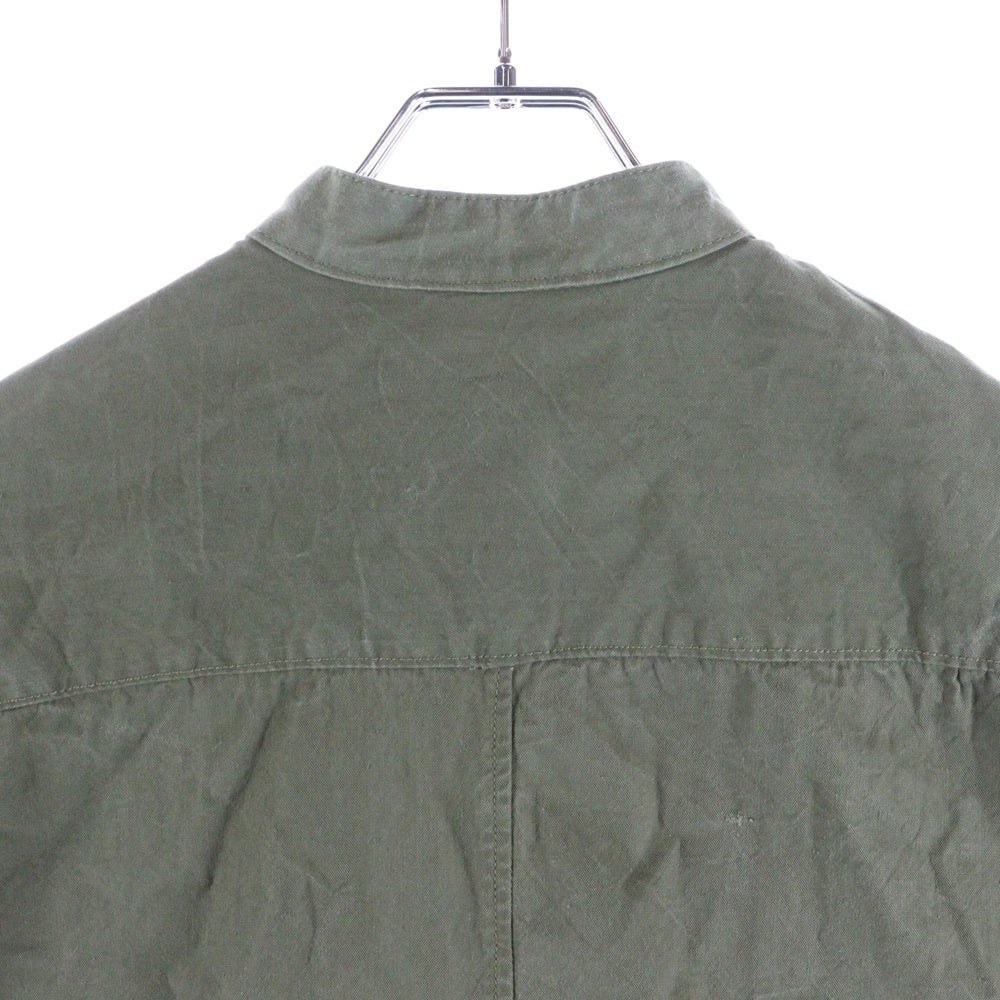 READY MADE(レディメイド) 16AW ×FEAR OF GOD Mandarin Collar Studio Shirt フィアオブゴッド マンダリンカラースタジオシャツ ミリタリージャケット ノーカラーシャツ サイドジップ