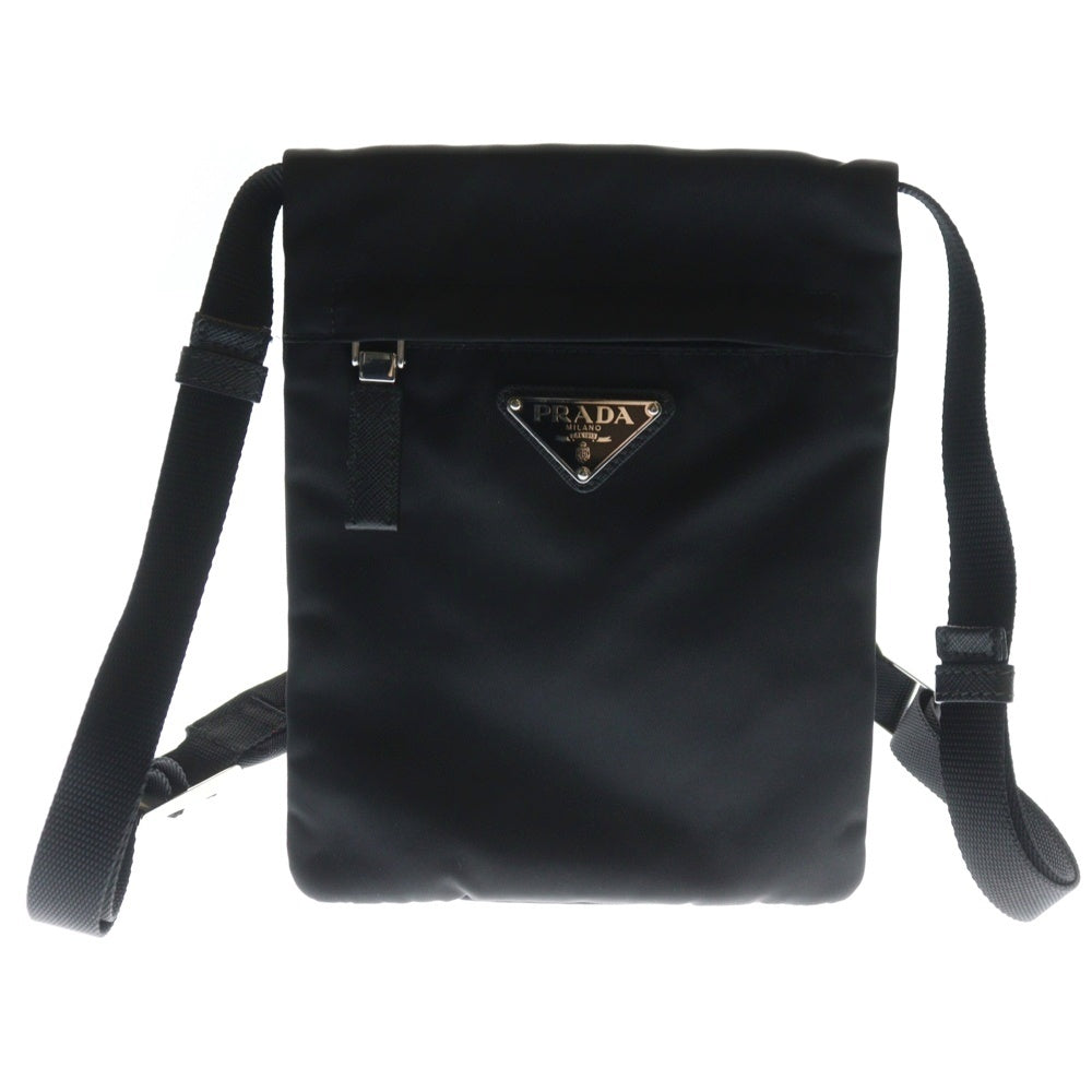 PRADA(プラダ) テスートナイロン ロングショルダーバッグ サコッシュ 2VH059 ブラック