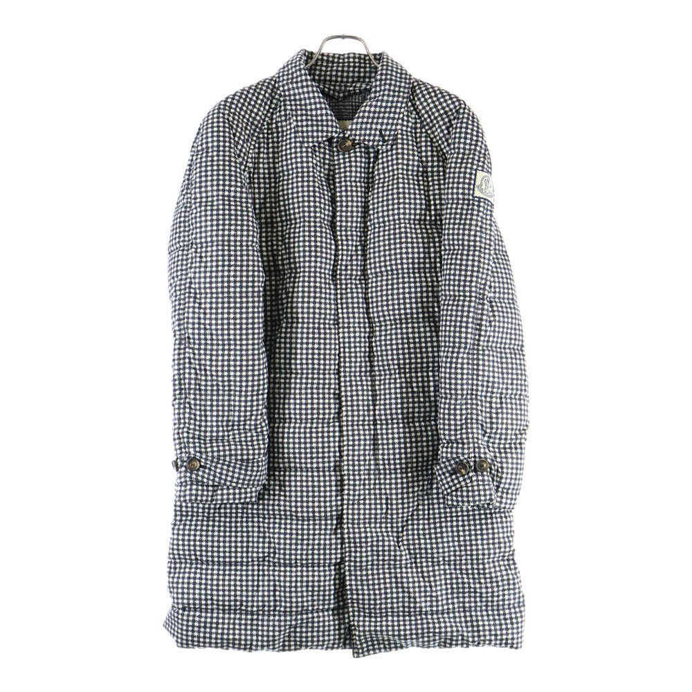 MONCLER(モンクレール) GAMME BLEU CAPPOTTO Houndstooth 千鳥格子 カッポット ダウンコート ホワイト 12393170031