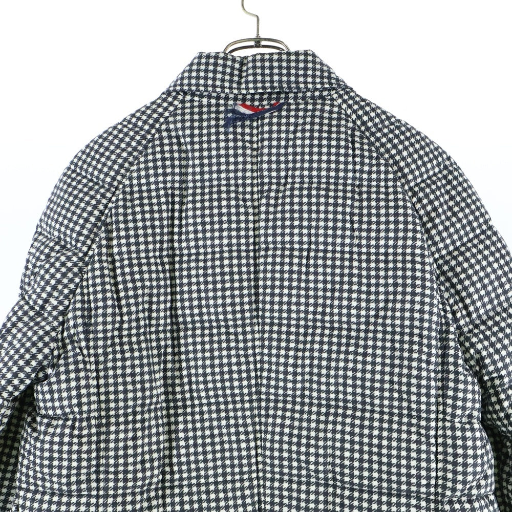 MONCLER(モンクレール) GAMME BLEU CAPPOTTO Houndstooth 千鳥格子 カッポット ダウンコート ホワイト 12393170031
