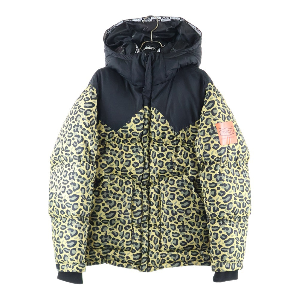 RVCA(ルーカ) クルーシャル パファー ジャケット 中綿 レオパード フィーディ BC042778 イエロー