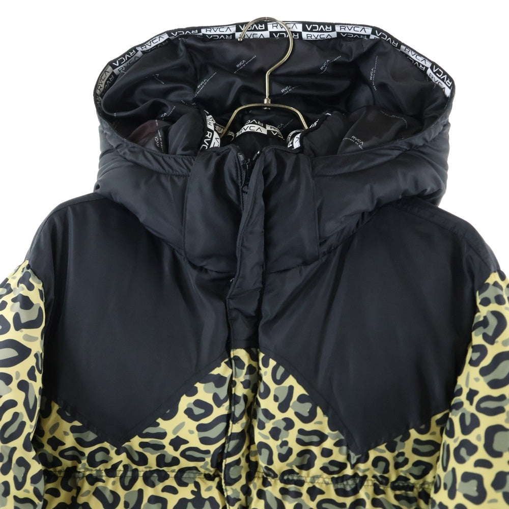 RVCA(ルーカ) クルーシャル パファー ジャケット 中綿 レオパード フィーディ BC042778 イエロー