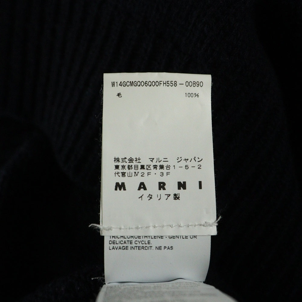 MARNI(マルニ) ステッチ ウール ニット 長袖セーターネイビー W14GCMGQ06Q00FH558-00B90
