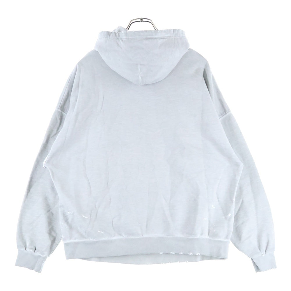 BALENCIAGA(バレンシアガ) 22AW 90/10 Hoodie Wide Fit 675003 TMVH4 フロントプリント プルオーバーパーカー グレー