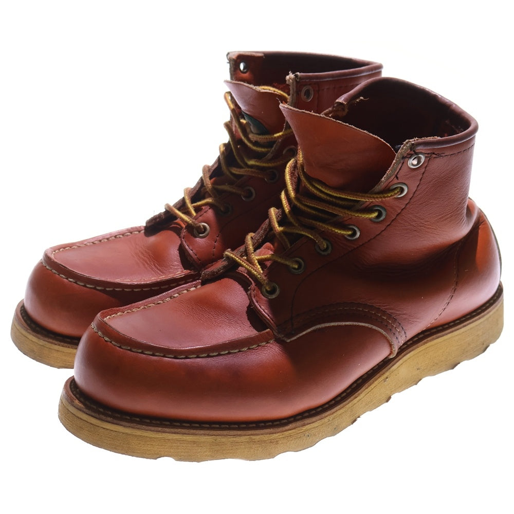 RED WING(レッド ウイング) 92年製 アイリッシュセッター 半円 犬タグ レースアップブーツ ワークブーツ Eワイズ ブラウン
