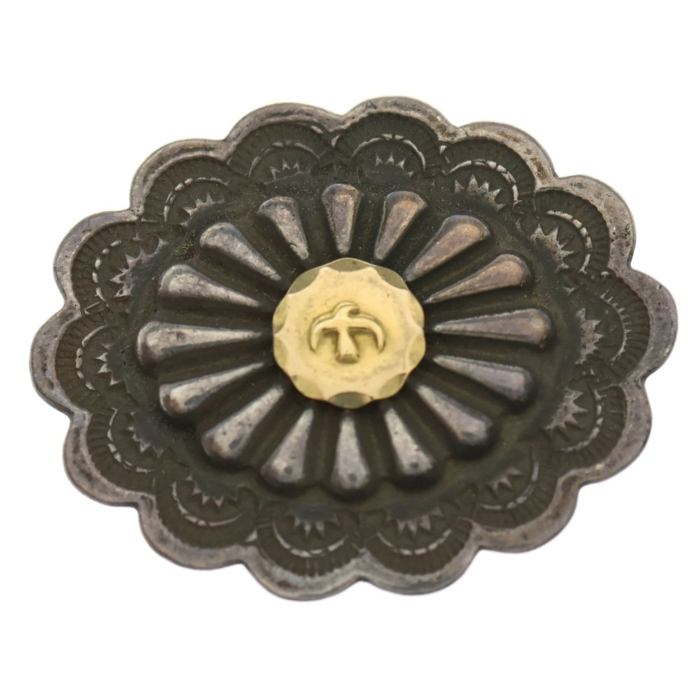 goro's(ゴローズ) K18付きフラワーコンチョ横 シルバー/ゴールド