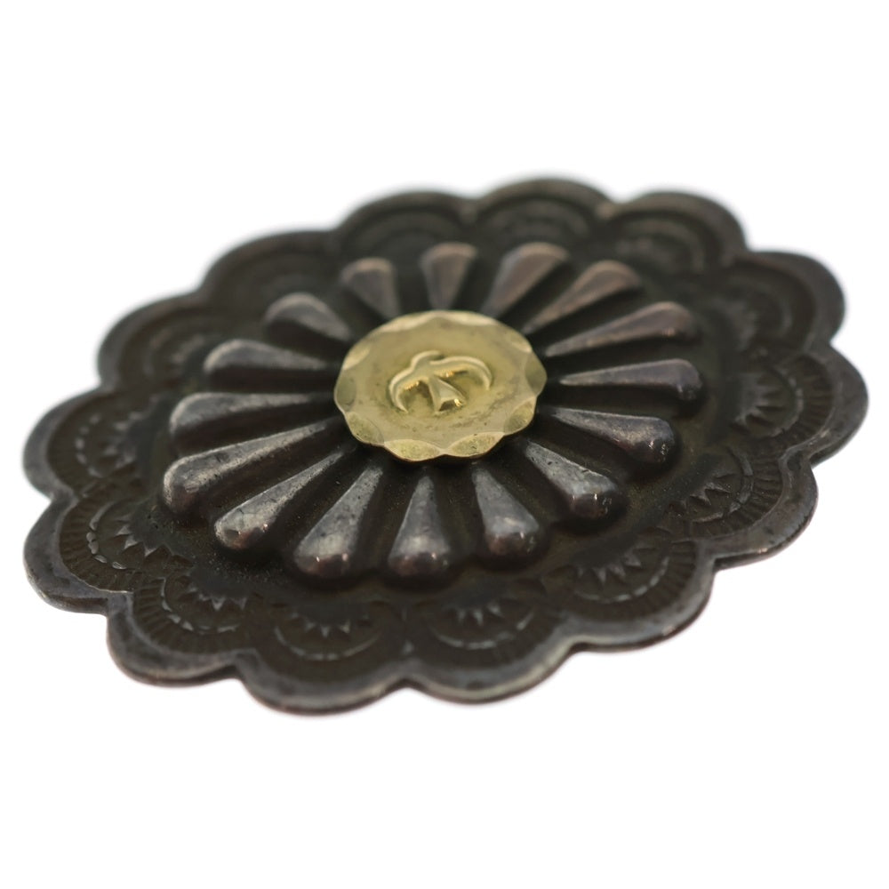 goro's(ゴローズ) K18付きフラワーコンチョ横 シルバー/ゴールド