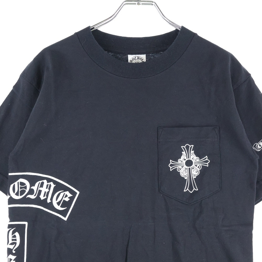 CHROME HEARTS(クロムハーツ) OLD SCROLL LOGO TEE サイドスクロールロゴ 半袖ポケットTシャツ カットソー ブラック