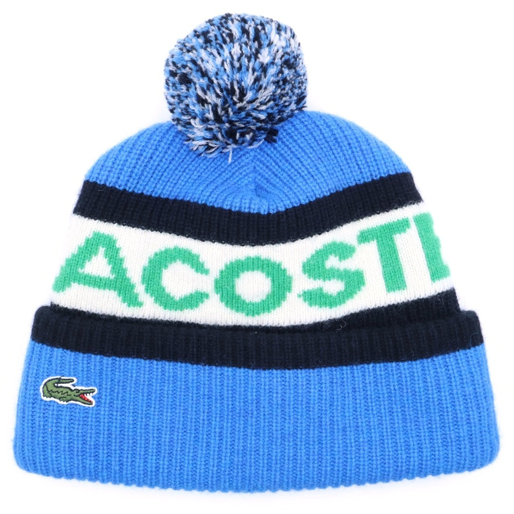 LACOSTE(ラコステ) Wool Logo Beanie ウール ビーニー ブルー RB 4171-F