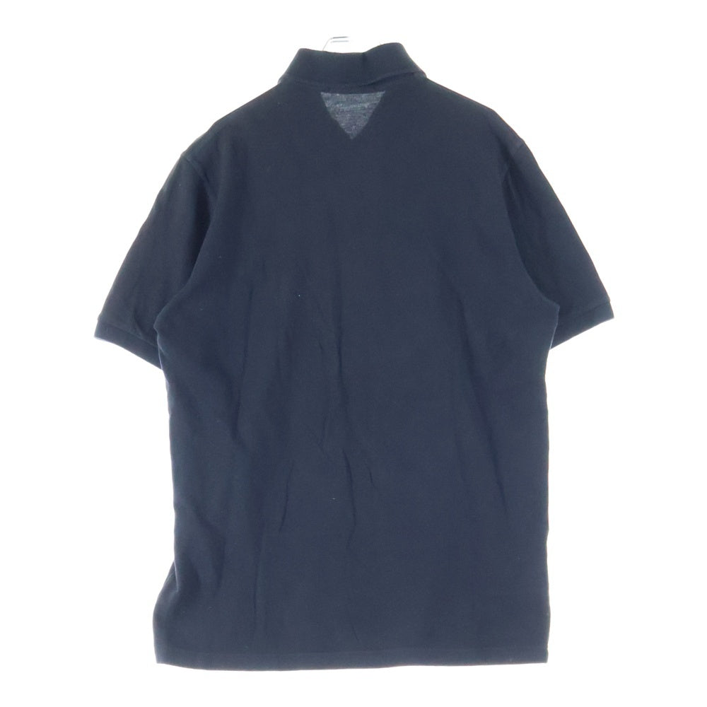 FRED PERRY(フレッドペリー) フロントロゴ刺繍 コットン ポロシャツ ブラック