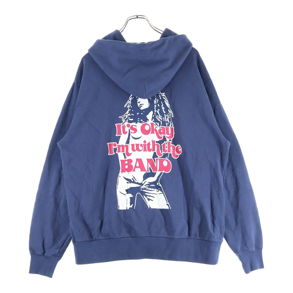 HYSTERIC GLAMOUR(ヒステリックグラマー) I'M WITH THE BAND ルクア大阪限定 ジップアップ パーカー フーディー ネイビー02251CF07