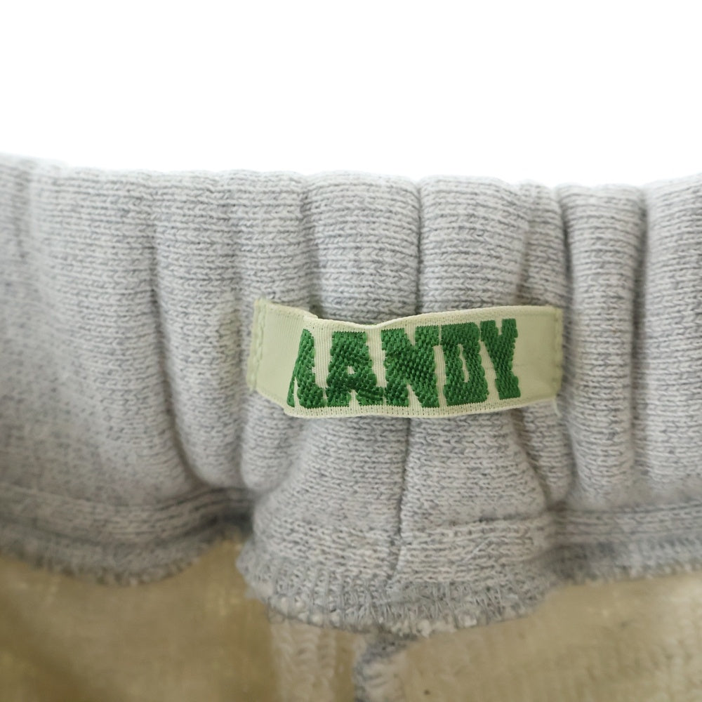 RANDY(ランディ) 25SS MUSCLEPANTS マッスルパンツ センタープリーツ スウェット ボトムス グレー SS25-RPT04
