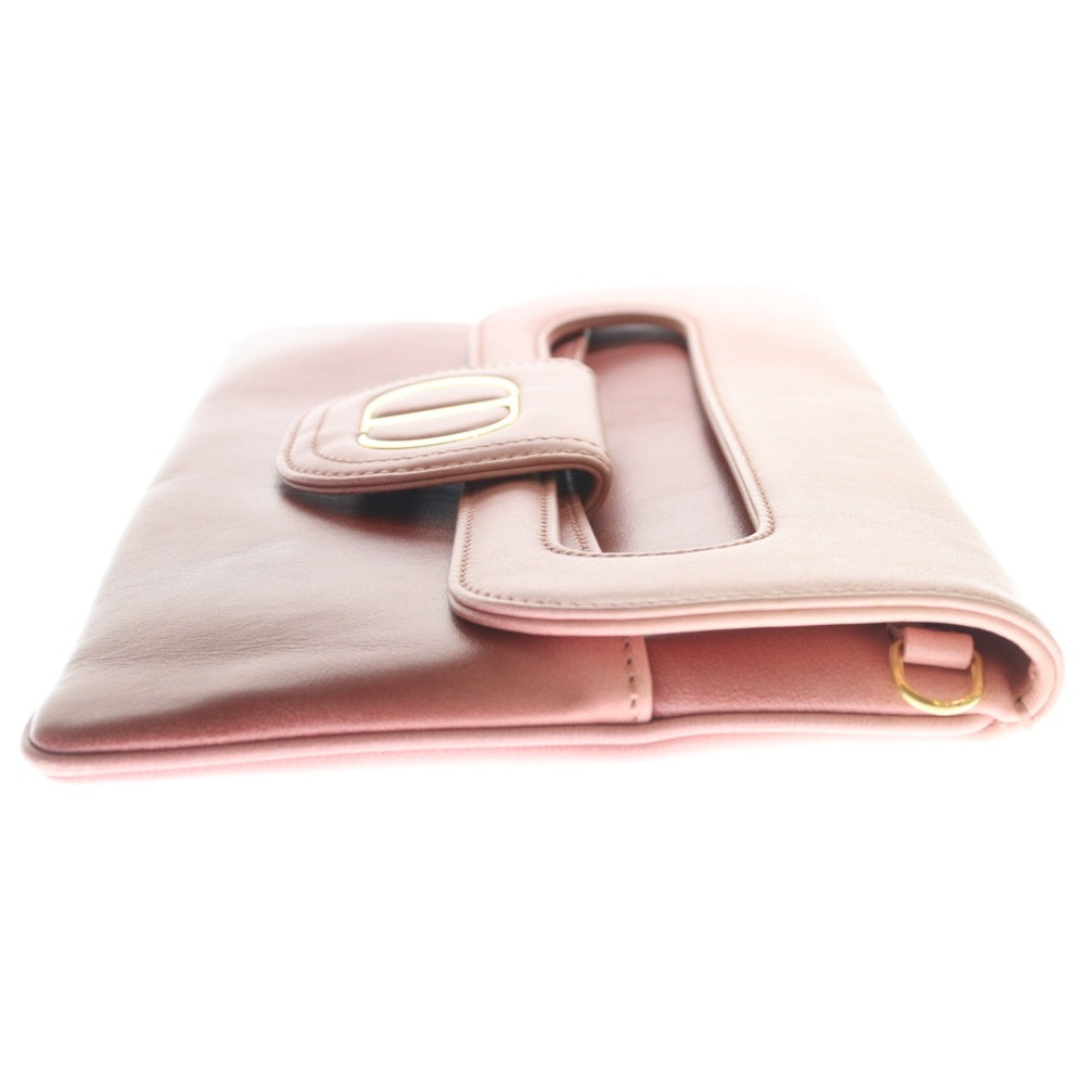 Christian Dior(クリスチャンディオール) CDロゴ レザー クラッチバッグ ピンク レディース M8641 UBBU