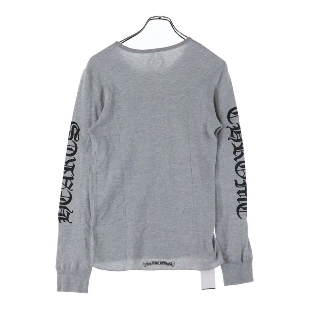 CHROME HEARTS(クロムハーツ) Thermal L S 袖ロゴプリントサーマル長袖カットソー グレー