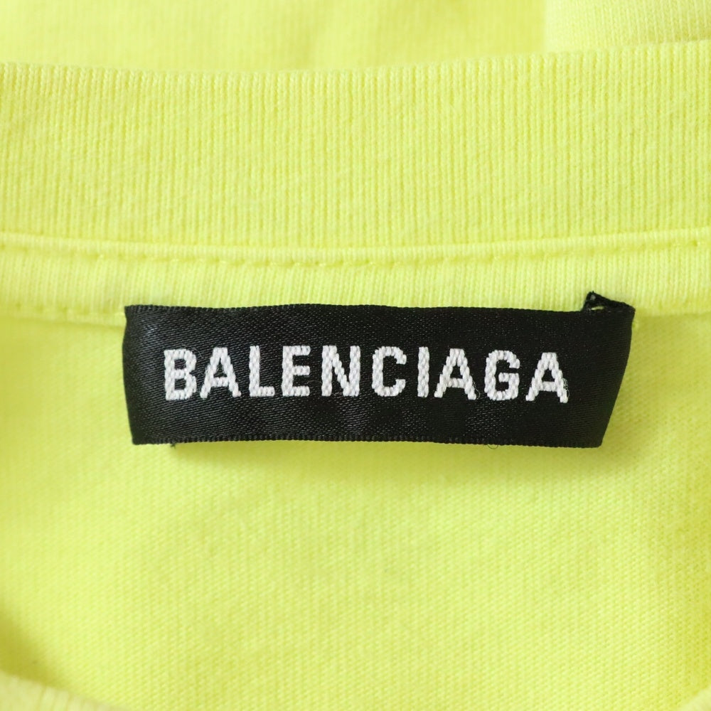 BALENCIAGA(バレンシアガ) 20SS CREWプリント クルーネック 半袖Tシャツ イエロー 612966 TIV24