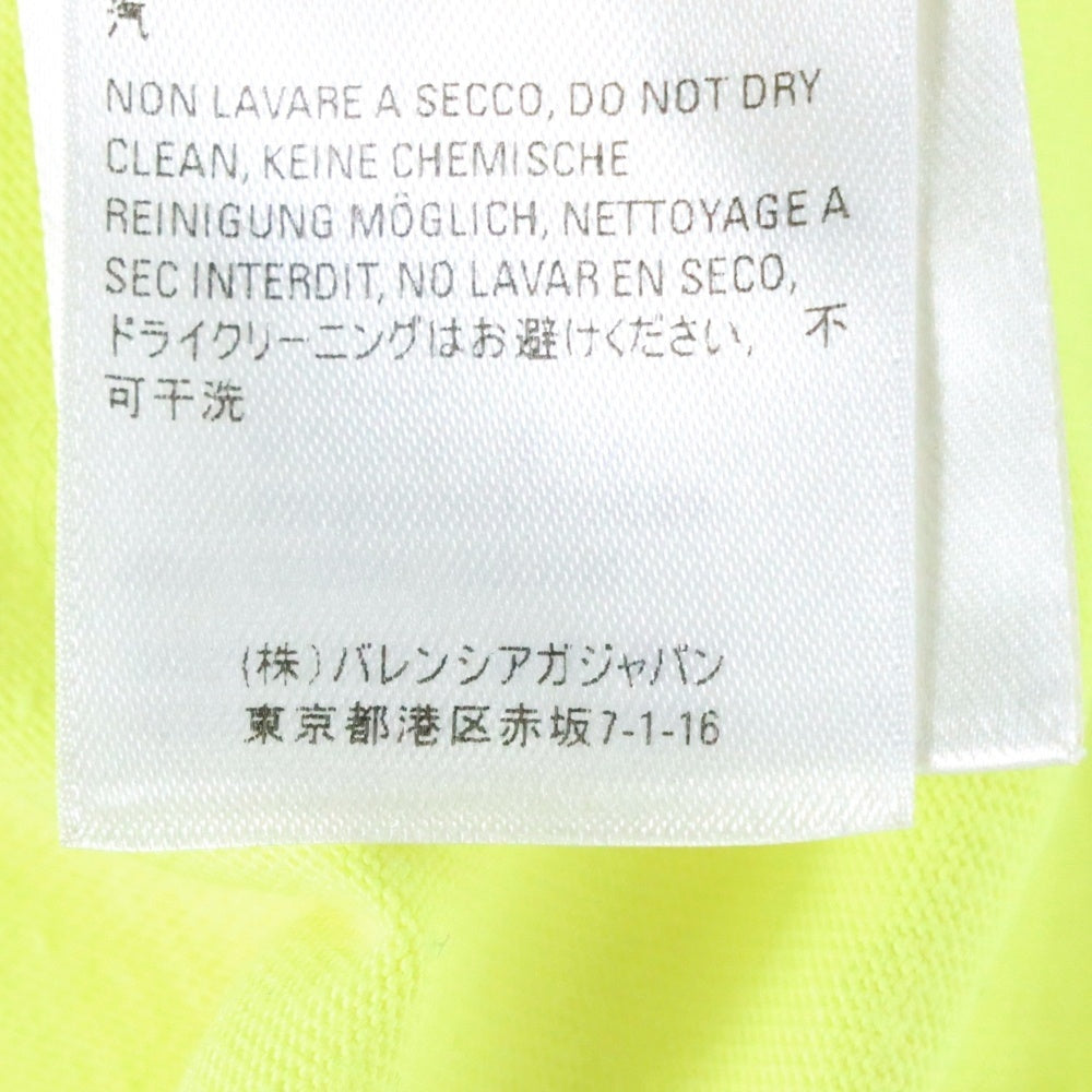 BALENCIAGA(バレンシアガ) 20SS CREWプリント クルーネック 半袖Tシャツ イエロー 612966 TIV24