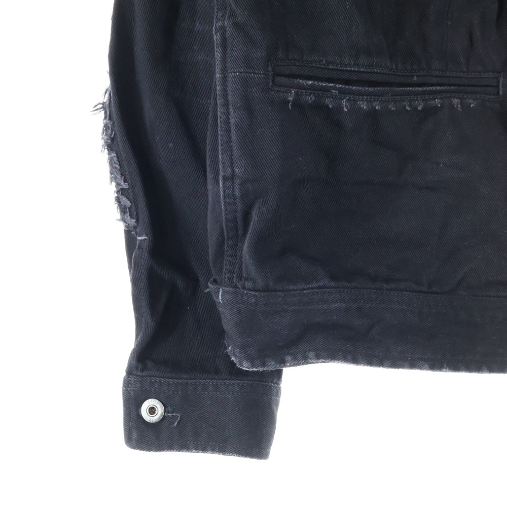 G-STAR RAW(ジースターロウ) D-Staq RFTP Eclipse 3D Deconstructed Jacket ダメージ加工 デニムジャケット ブラック D12132-A926-A321