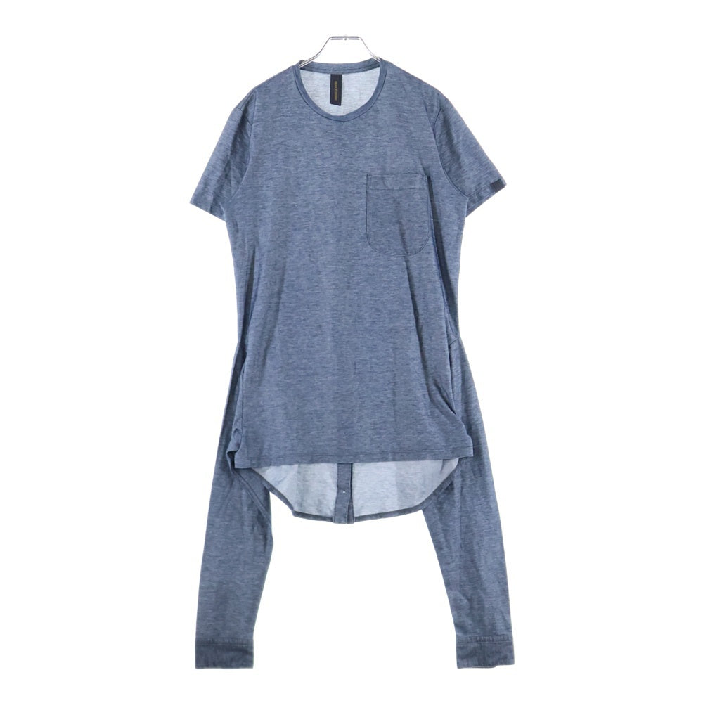 MIHARA YASUHIRO(ミハラヤスヒロ) 双子 ポケット付き クルーネック 半袖Tシャツ ブルー 61673855