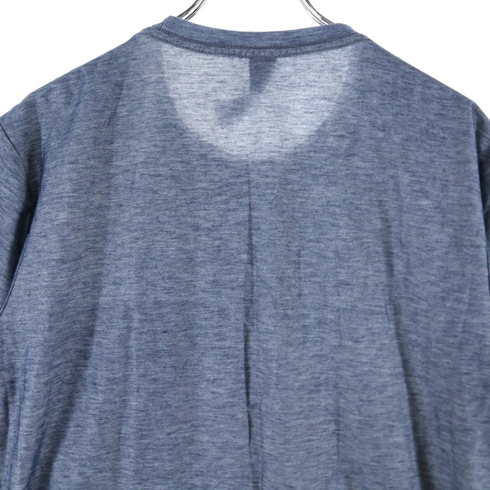 MIHARA YASUHIRO(ミハラヤスヒロ) 双子 ポケット付き クルーネック 半袖Tシャツ ブルー 61673855