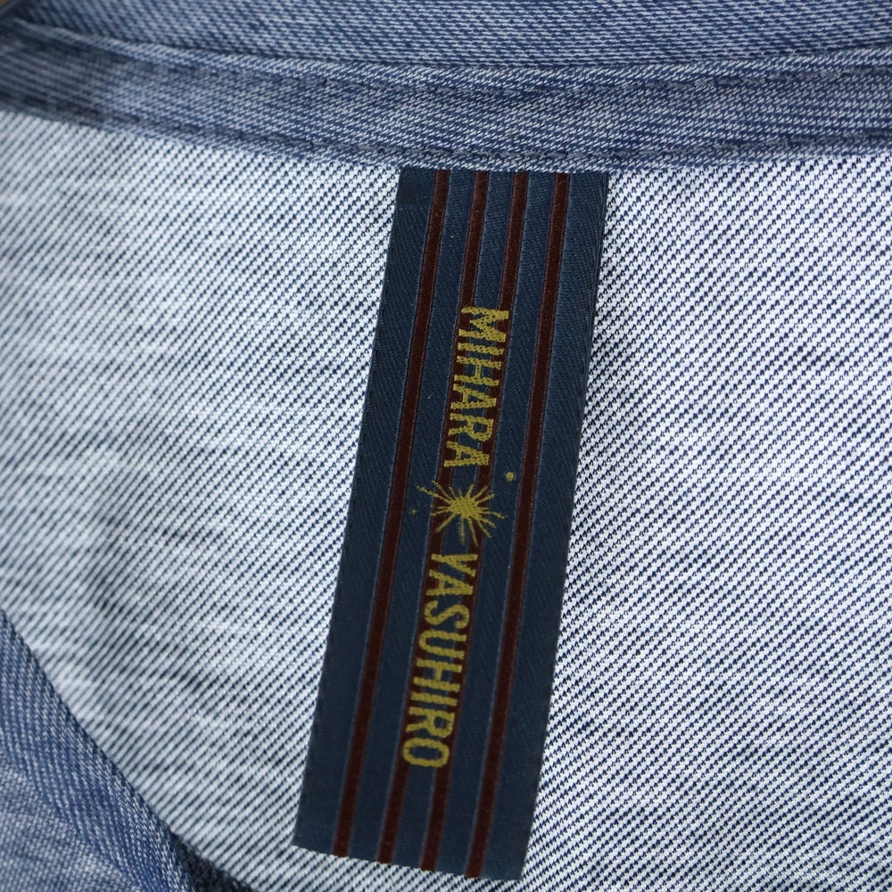 MIHARA YASUHIRO(ミハラヤスヒロ) 双子 ポケット付き クルーネック 半袖Tシャツ ブルー 61673855