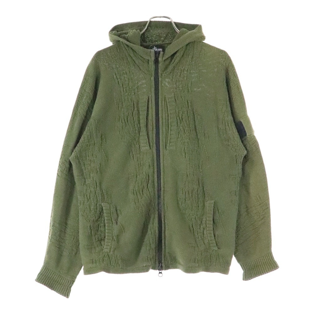 STONE ISLAND(ストーンアイランド) 袖ロゴワッペン付 ニット ジップ