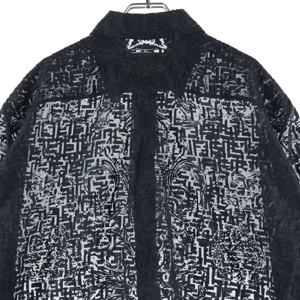 FENDI(フェンディ) ×VERSACE フェンダーチェ シースルーシャツ 長袖シャツ ブラック 12CPF-22-573