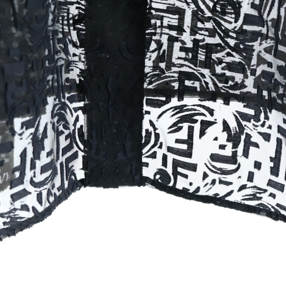 FENDI(フェンディ) ×VERSACE フェンダーチェ シースルーシャツ 長袖シャツ ブラック 12CPF-22-573