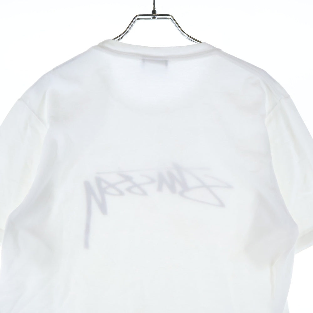 STUSSY(ステューシー) ロゴプリント 半袖 クルーネック Tシャツ ホワイト