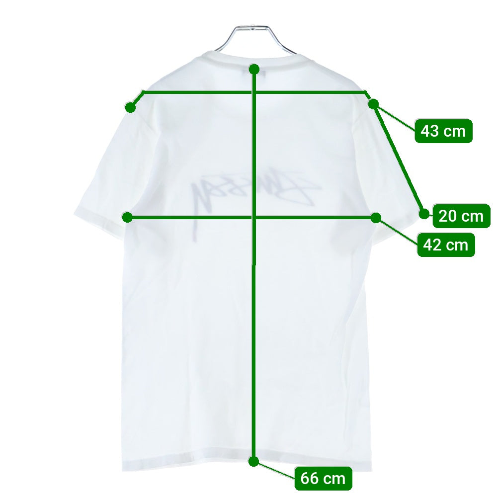 STUSSY(ステューシー) ロゴプリント 半袖 クルーネック Tシャツ ホワイト