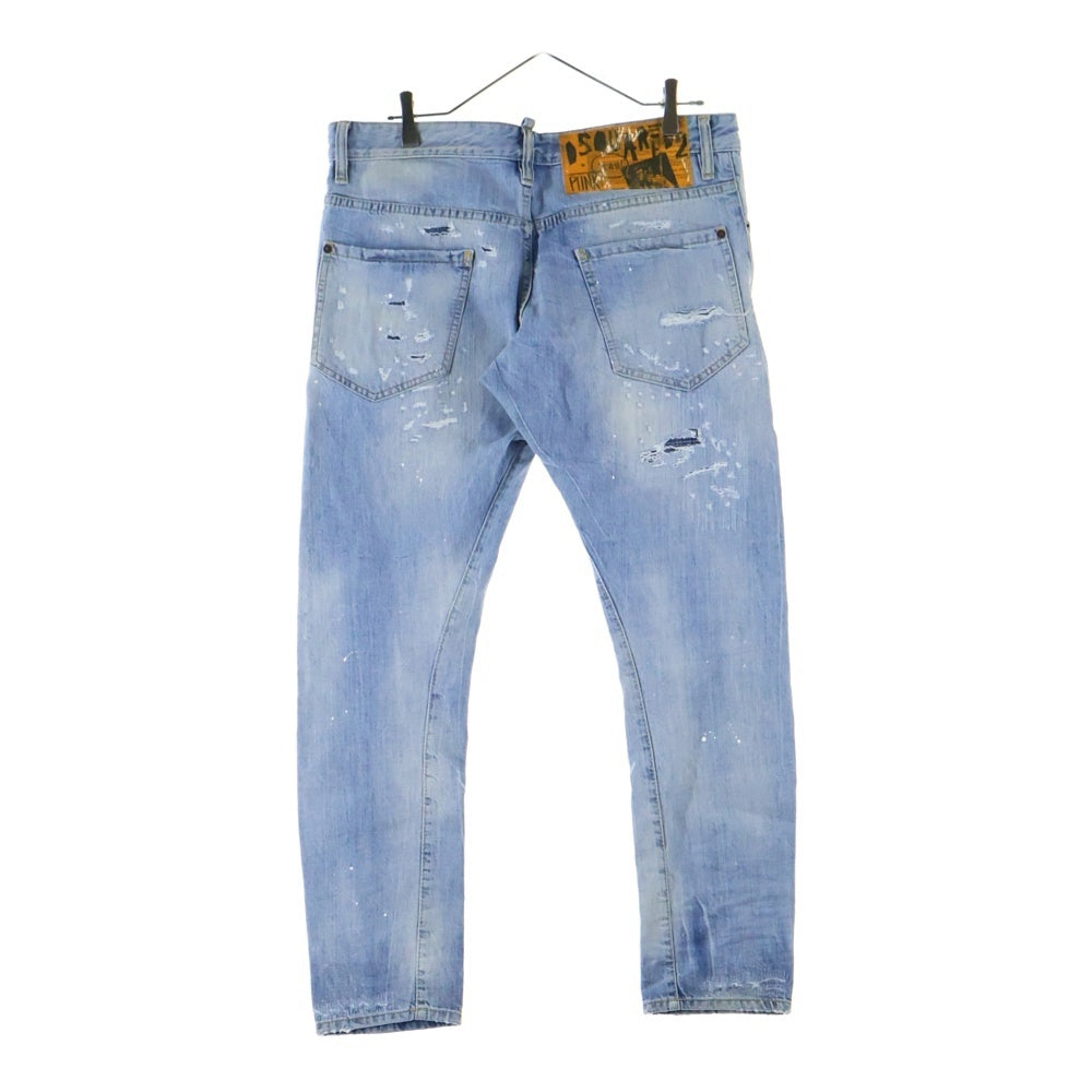 DSQUARED2(ディースクエアード) 19SS ダメージスキニー デニム ジーンズ リペア S71LB0627 インディゴ