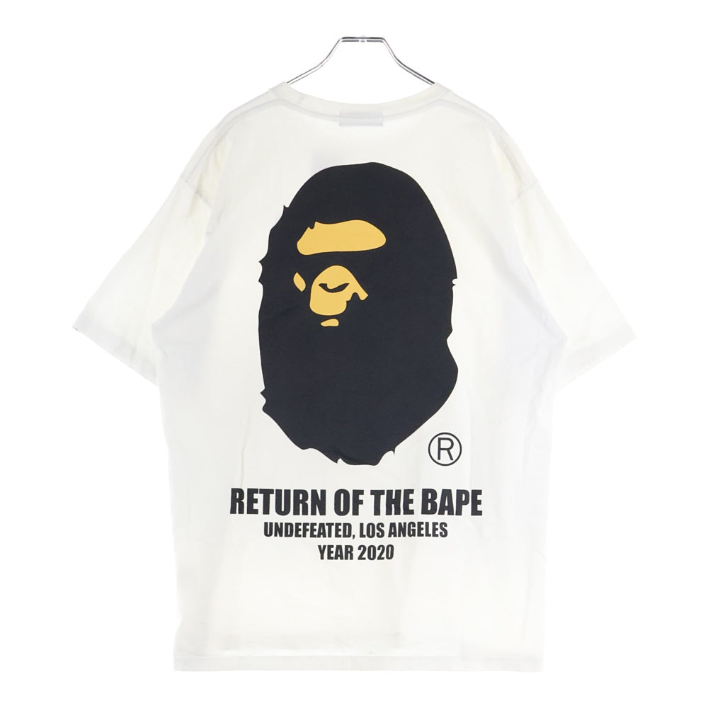 A BATHING APE(アベイシングエイプ) ×UNDEFEATED バックプリント ロゴプリント エイプヘッド ホワイト 001TEG731906X