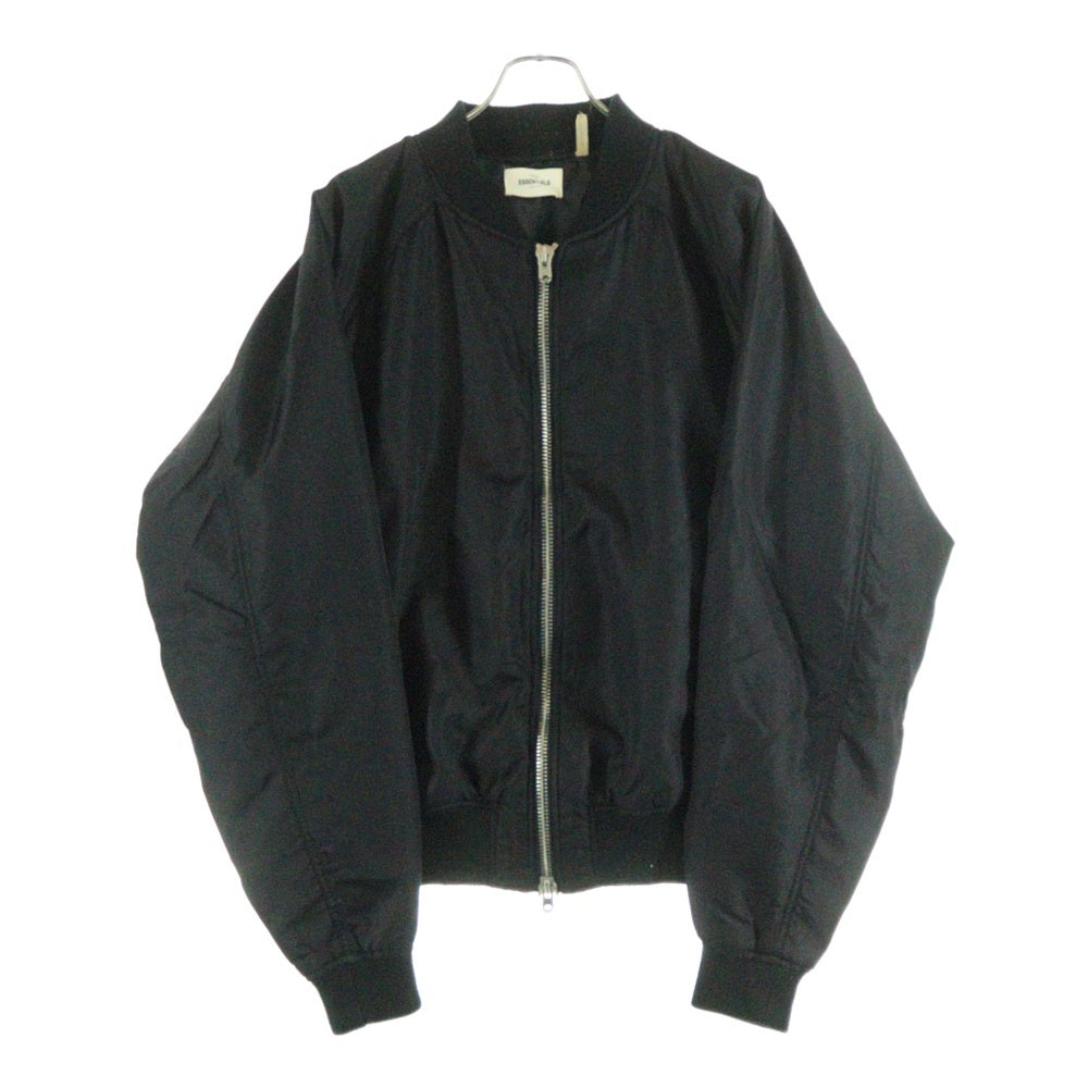ESSENTIALS FEAR OF GOD(エッセンシャル フィアオブゴッド) バックロゴプリント ボンバージャケット MA-1 フライトジャケット アウター ブラック