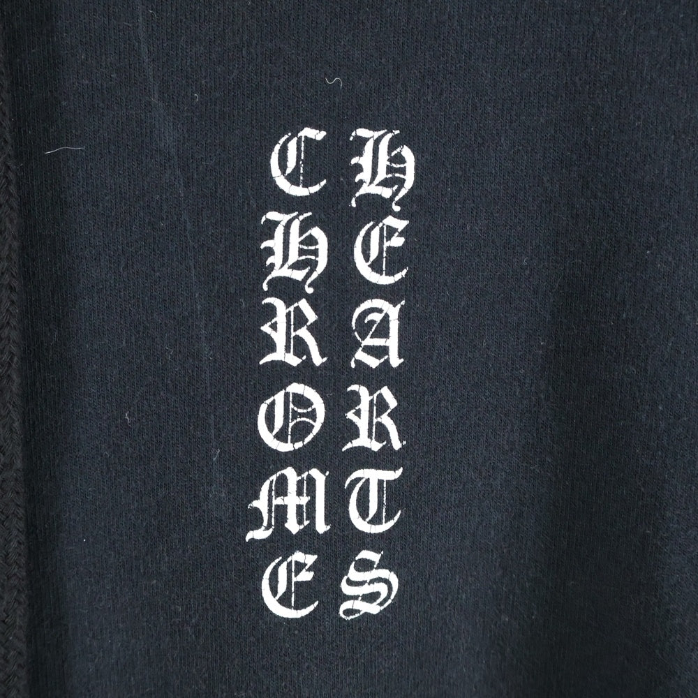 CHROME HEARTS(クロムハーツ) SWTSHRT PLVR スリーブロゴ プリント スウェット プルオーバー パーカー ブラック