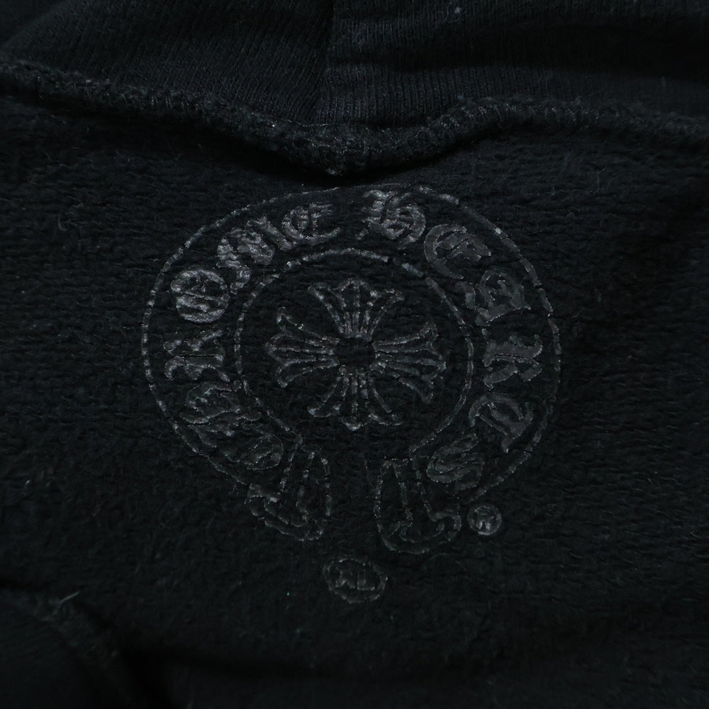 CHROME HEARTS(クロムハーツ) SWTSHRT PLVR スリーブロゴ プリント スウェット プルオーバー パーカー ブラック