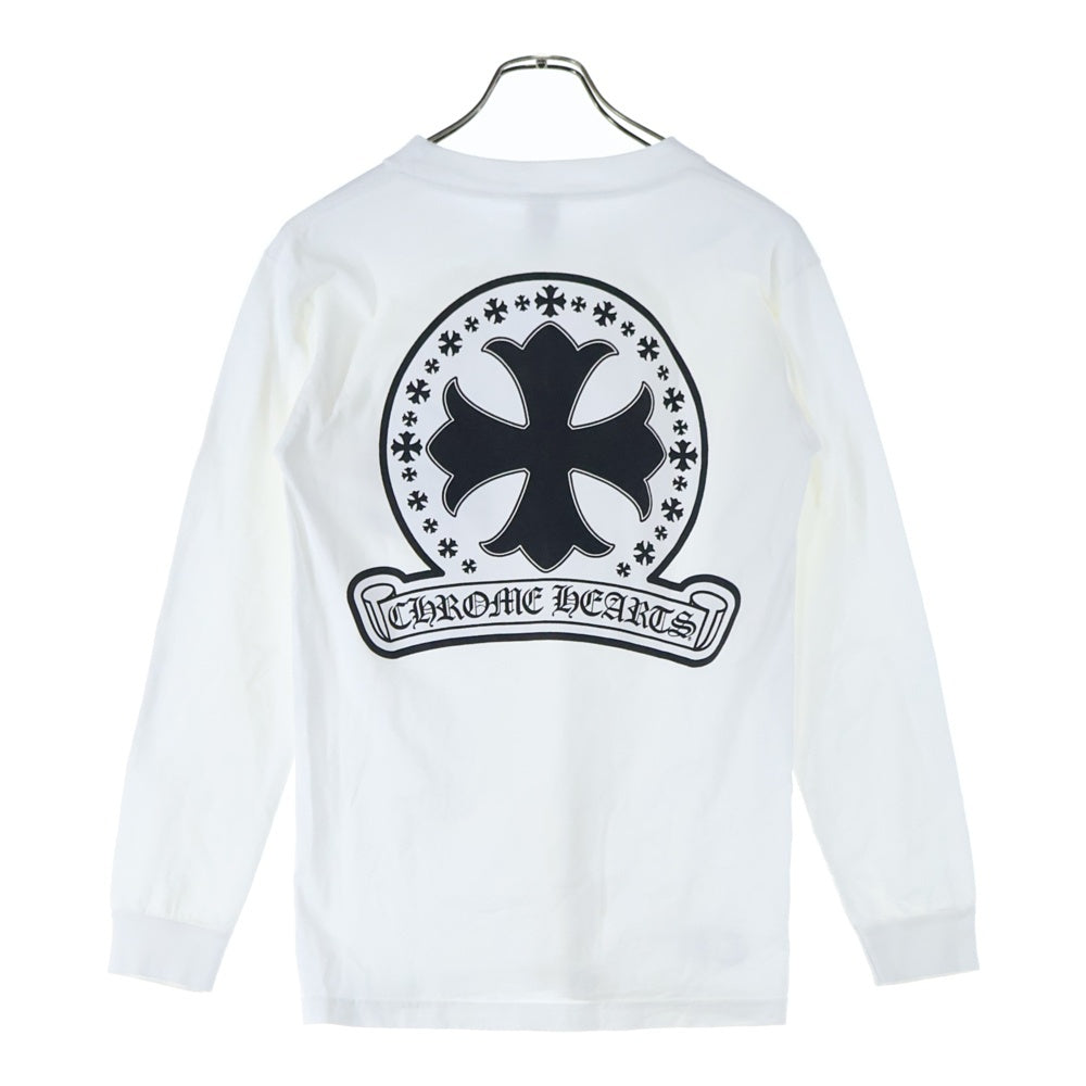 CHROME HEARTS(クロムハーツ) CH PLUS CHプラスプリント クルーネック 長袖Tシャツ ホワイト