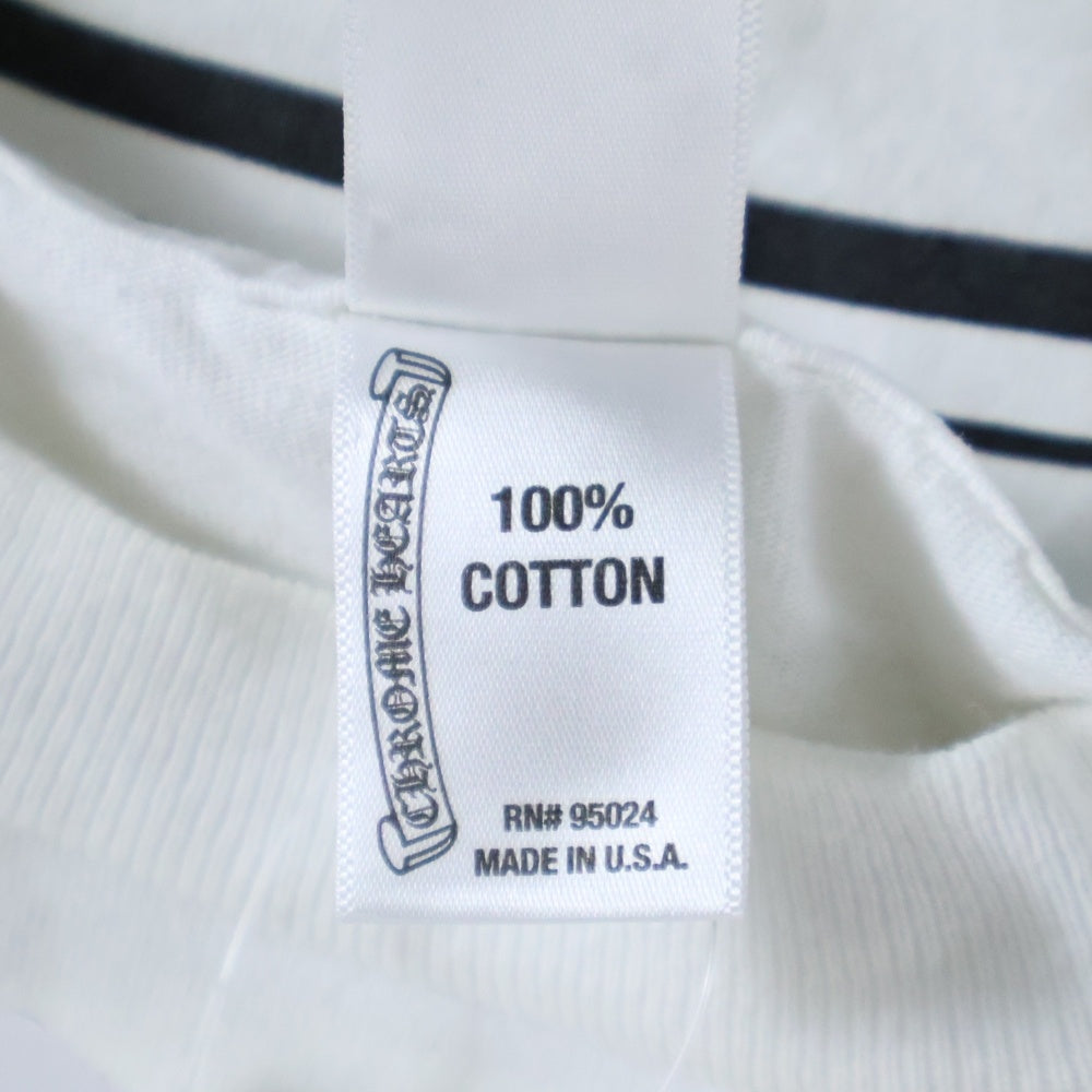 CHROME HEARTS(クロムハーツ) CH PLUS CHプラスプリント クルーネック 長袖Tシャツ ホワイト