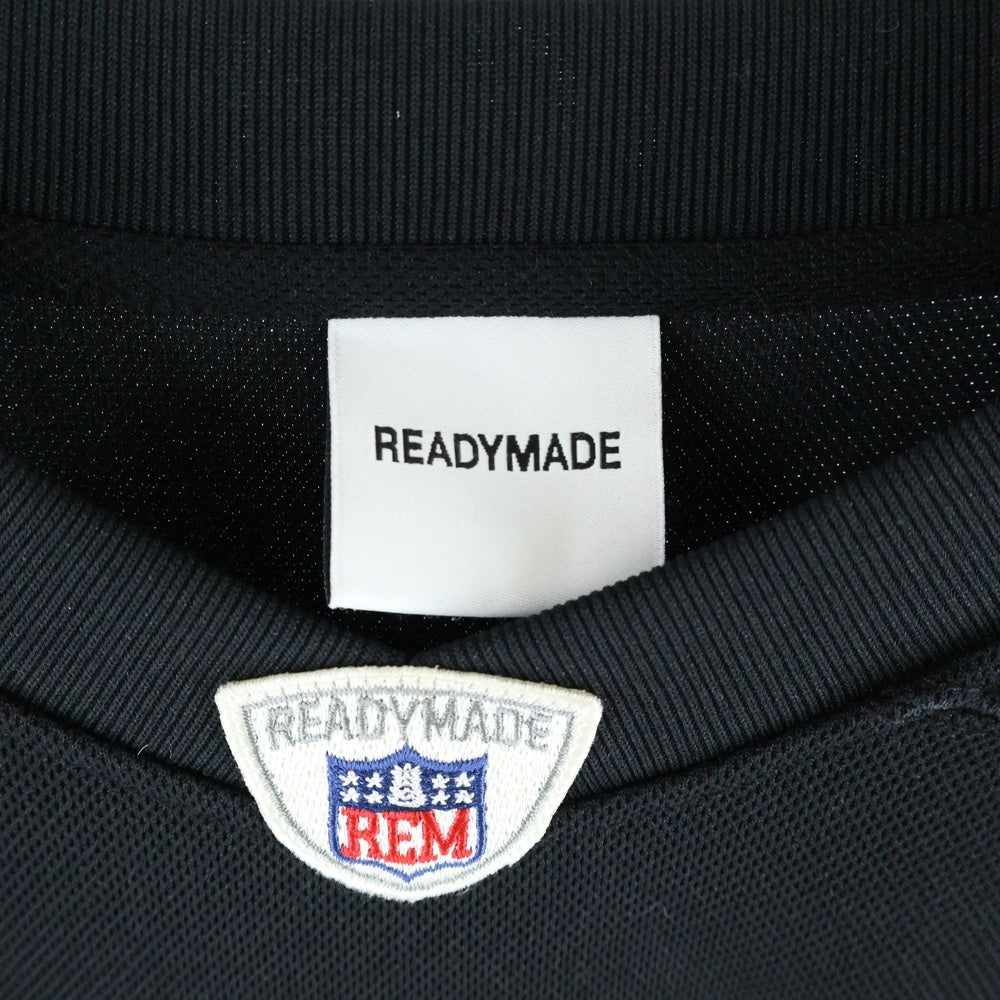 READY MADE(レディメイド) GAME SHIRT SMILE スマイル刺繍 長袖ゲームシャツ ブラック RE-P0-BK-00-00-249