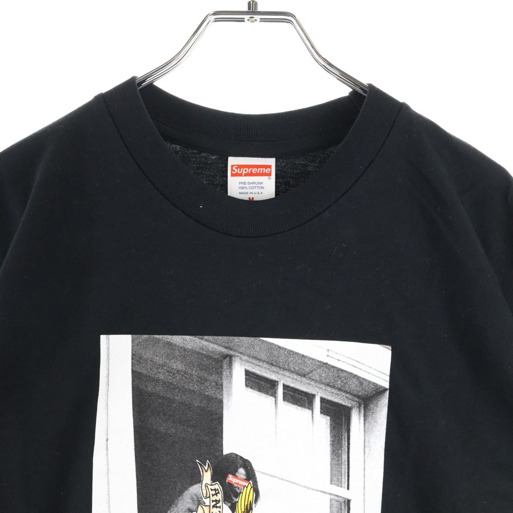 SUPREME(シュプリーム) ×ANTI HERO Balcony S/S Tee フロントプリント クルーネック 半袖Tシャツ ブラック