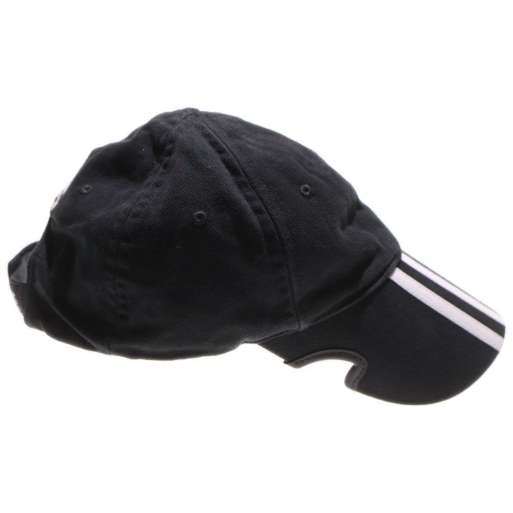 BALENCIAGA(バレンシアガ) ×ADIDAS ロゴストライプ ベースボールキャップ ブラック 712160 410B2
