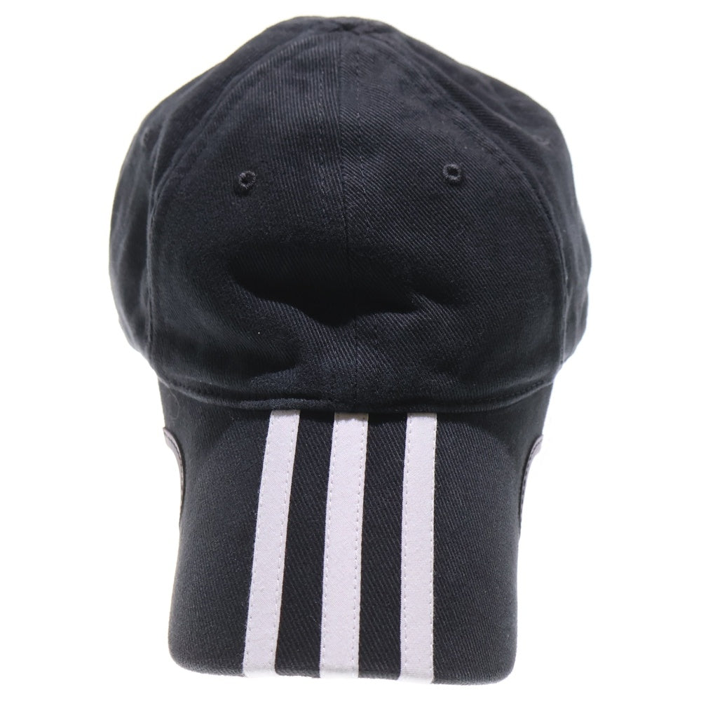 BALENCIAGA(バレンシアガ) ×ADIDAS ロゴストライプ ベースボールキャップ ブラック 712160 410B2
