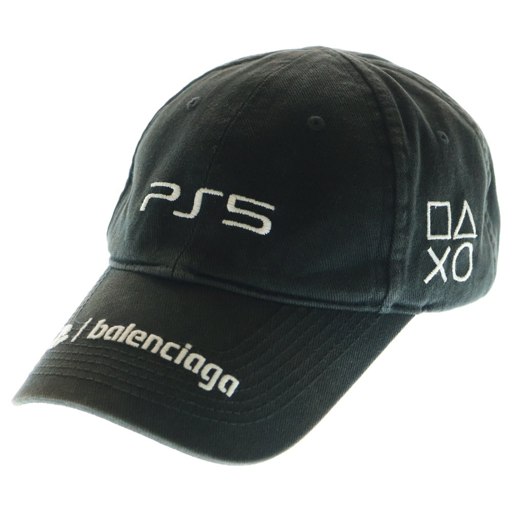 BALENCIAGA(バレンシアガ) ×PlayStation5 刺しゅうデザイン キャップ ブラック