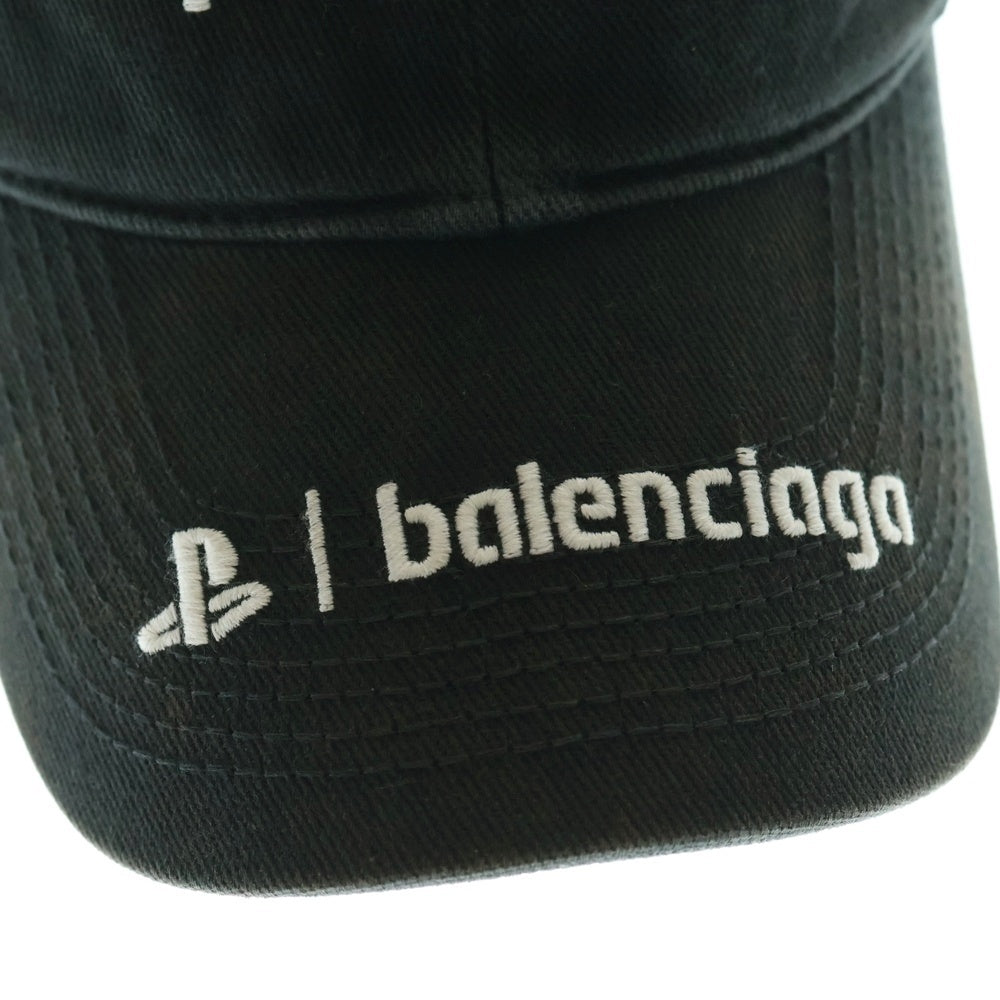 BALENCIAGA(バレンシアガ) ×PlayStation5 刺しゅうデザイン キャップ ブラック