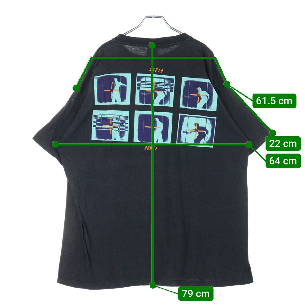 VINTAGE(ヴィンテージ) 90s David Bowie Sound & Vision 半袖 クルーネック Tシャツ ブラック