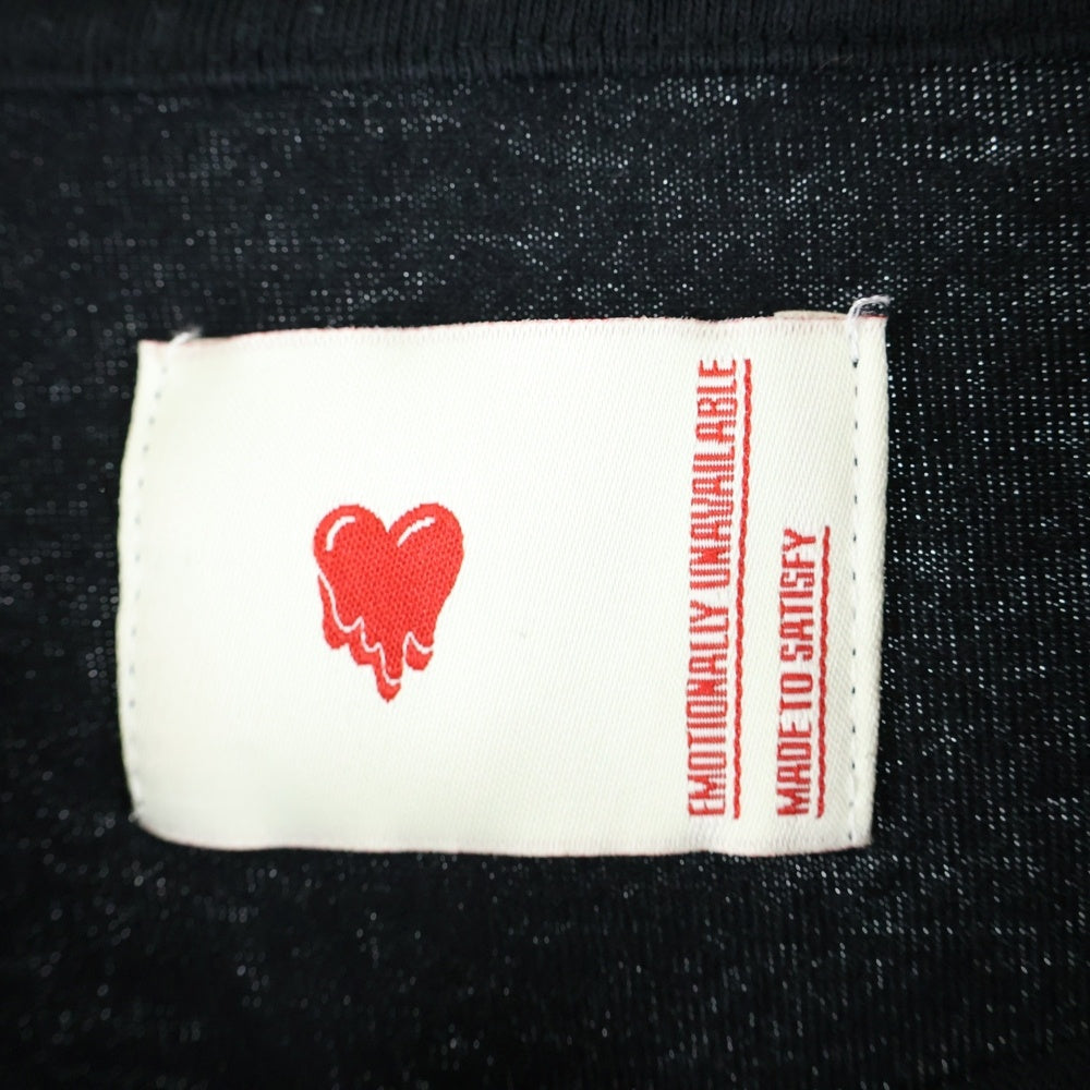 Emotionally Unavailable(エモーショナリー アンアヴェイラブル) ×NOW ON REC SS TEE COIN PARKING DELIVERY 両面プリント クルーネック 半袖Tシャツ ブラック EU-YS1-0000-C13