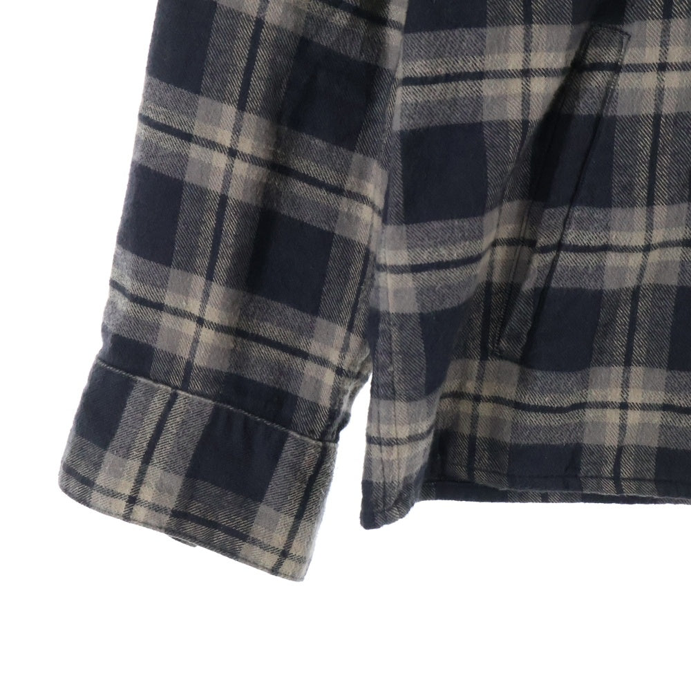 CHROME HEARTS(クロムハーツ) LOOSEENDS LS CHECK JVPタグ ルーズエンド クロスボールボタン ロングスリーブ ネルシャツ ブラック