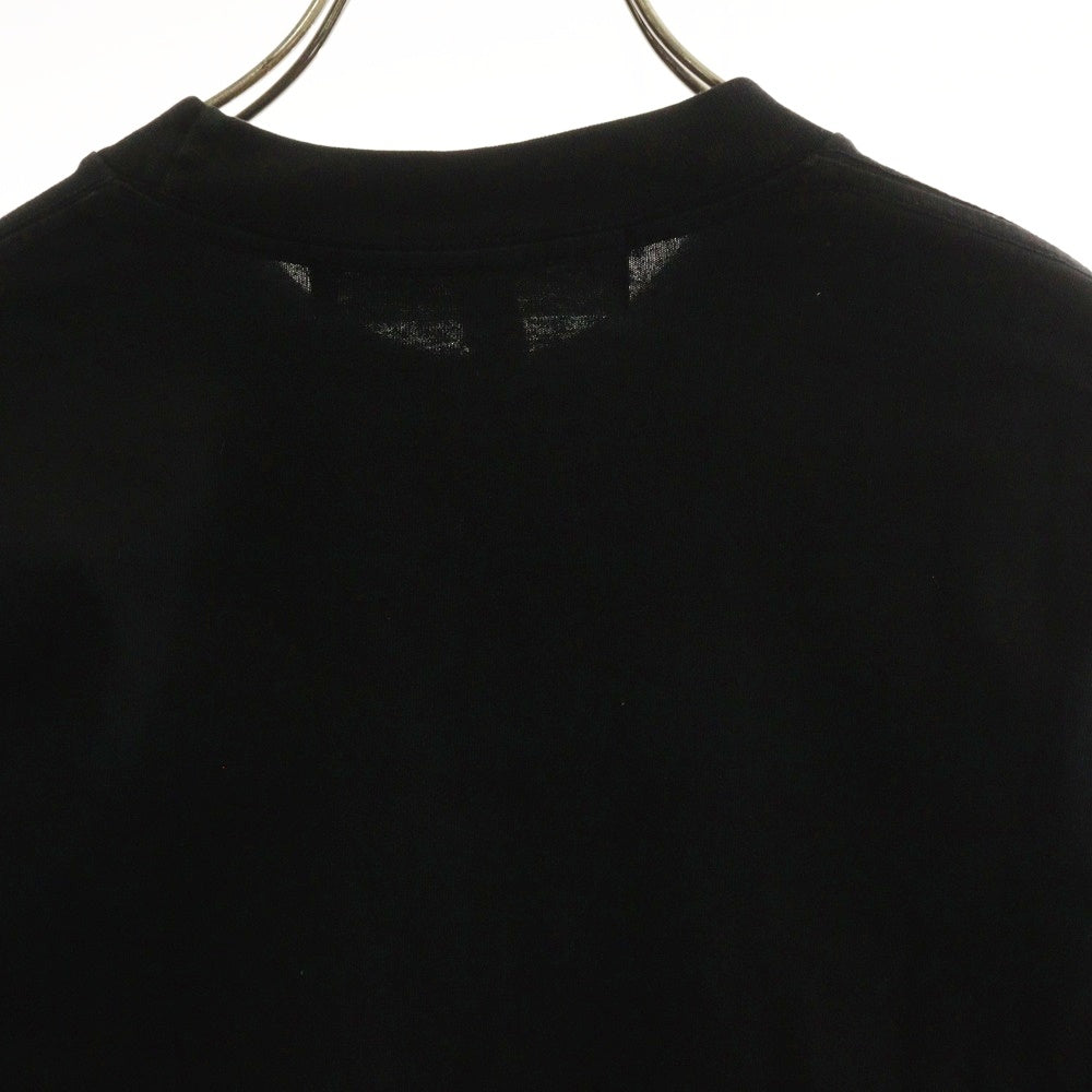 LONELY 論理(ロンリー) フロントプリント 長袖Tシャツ ロングスリーブカットソー ブラック